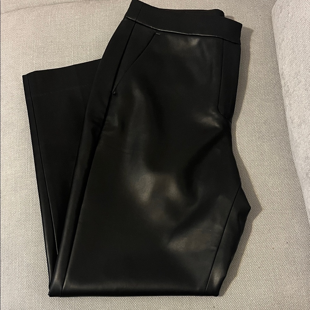 J. Crew Black Faux Leather Pants